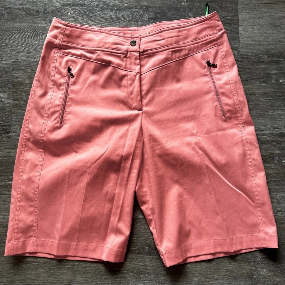 Tail Tech Performance Athletic Bermuda Shorts in Pink Coral Size 8